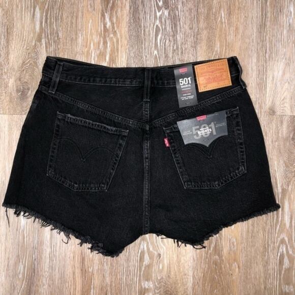 Levi’s 501 Original Cutoff Button Fly Shorts Black 32 NWT - Picture 7 of 14